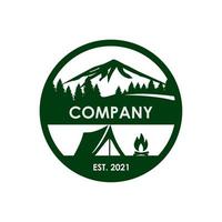 camping vektor, äventyr logotyp vektor