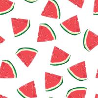 Seamless mönster av vattenmelonskivor. Vektor illustration