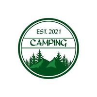 camping logotyp, äventyr logotyp vektor