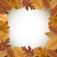 Herbsthintergrund mit getrockneten Blättern vektor