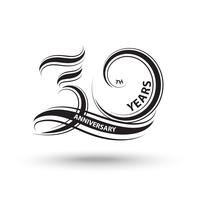 30. Jahrestagszeichen und -logo für Feiersymbol vektor