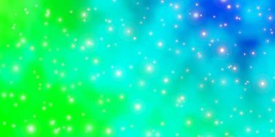 hellblaue, grüne Vektorbeschaffenheit mit schönen Sternen. vektor