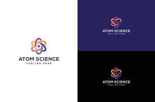atom logotyp formgivningsmall vektor