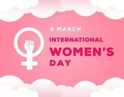 Bannerhintergrund zum Internationalen Frauentag vektor
