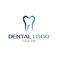 dental koncept logotyp formgivningsmall. vektor logotyp isolerad på vit bakgrund