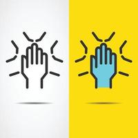 Hand-Icon-Vektor, Menschen arbeiten zusammen vektor