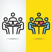 Meeting-Icon-Business-Vektor-Illustration vektor