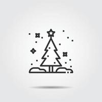 Weihnachtsbaum-Symbol oder Logo-Vektor-Illustration. vektor