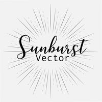 Sunburst stil isolerad på vit bakgrund, Bursting strålar vektor illustration.