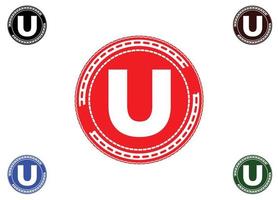 u-Brief-Logo und Icon-Design-Vorlage vektor