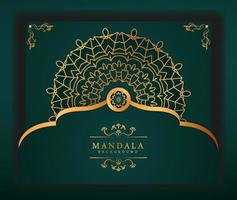 Satz von luxuriösen geometrischen Goldgradienten-Mandala-Hintergrund. Dieses Design ist perfekt für Ramadan-Hintergrund, Einladungskarte, Design für jede Karte, Geburtstag, andere Feiertage. vektor
