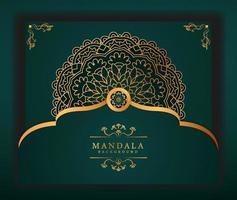 Satz von luxuriösen geometrischen Goldgradienten-Mandala-Hintergrund. Dieses Design ist perfekt für Ramadan-Hintergrund, Einladungskarte, Design für jede Karte, Geburtstag, andere Feiertage. vektor