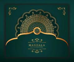 moderner Luxus-Mandala-Hintergrund mit goldgemustertem Stil. Dieses Design ist perfekt für Ramadan-Hintergrund, Einladungskarte, dekorativen Hintergrund, Druck, Banner, Poster, Cover, Broschüre, Flyer usw. vektor