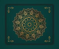 Luxus-Mandala-Hintergrund mit modernem goldgemustertem Stil. Dieses Design ist perfekt für Ramadan-Hintergrund, Einladungskarte, dekorativen Hintergrund, Druck, Banner, Poster, Cover, Broschüre, Flyer usw. vektor