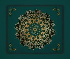 Luxus-Mandala-Hintergrund mit modernem goldgemustertem Stil. Dieses Design ist perfekt für Ramadan-Hintergrund, Einladungskarte, dekorativen Hintergrund, Druck, Banner, Poster, Cover, Broschüre, Flyer usw. vektor