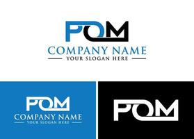 Pom-Brief-Logo-Design-Vorlage vektor