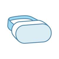 vr headset färgikon. 3d virtuell verklighet maskuppsättning. vr glasögon, glasögon perspektivvy. isolerade vektor illustration