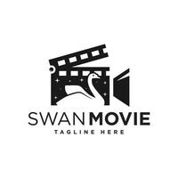 industri Swan film inspiration illustration logotyp vektor