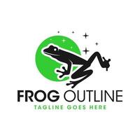 Inspirationsillustrations-Logodesign des grünen Frosches vektor