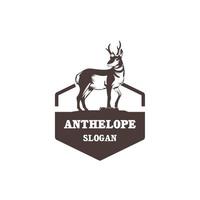 antilop logotyp, rådjur logotyp vektor