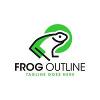 Inspirationsillustrations-Logodesign des grünen Frosches vektor