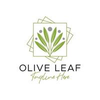 olivenblatt inspiration illustration logo design vektor