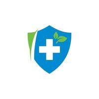 logotyp för sjukvård, logotyp för hälsoskydd vektor
