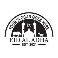 eid al adha logo, islamischer logovektor vektor