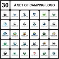 camping logotyp, äventyr logotyp vektor