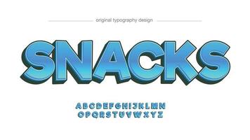 Cartoon blau Großbuchstaben 3d isolierte Buchstaben vektor