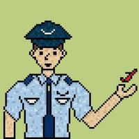 stil design pixel pilot illustration vektor