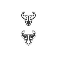 Bull Büffel Kopf Kuh Tier Maskottchen Logo Design Vektor für Sport Horn Büffel Tier Säugetiere Kopf Logo Wild Matador