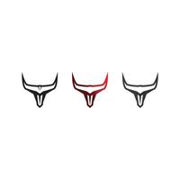 Bull Büffel Kopf Kuh Tier Maskottchen Logo Design Vektor für Sport Horn Büffel Tier Säugetiere Kopf Logo Wild Matador