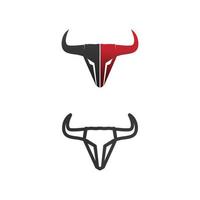 bull buffalo head ko djur maskot logo design vektor för sport horn buffalo djur däggdjur huvud logo vilda matador