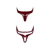 Bull Büffel Kopf Kuh Tier Maskottchen Logo Design Vektor für Sport Horn Büffel Tier Säugetiere Kopf Logo Wild Matador