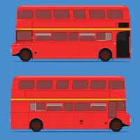röd dubbeldäckare buss fullt tak. london city.vektorillustration eps10 vektor