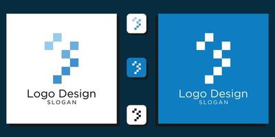 Logo-Design Hauptstadt Anfangsbuchstabe Mark Symbol Monogramm Großbuchstaben Kleinbuchstaben mit Visitenkartenvorlage vektor