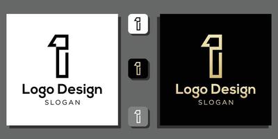Logo-Design Nummer eins Jahre Rechner numerische Codierung Mathematik Prozent Technologiekonzept mit App-Vorlage vektor