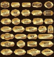 Guldförsäljning etiketter retro vintage design samling vektor