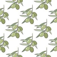 oliver handritad sömlösa mönster vektor