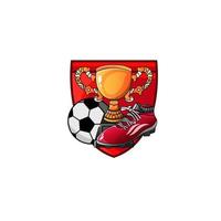 Fußball-Fußball-Logo, Emblem-Sammlungen, Designvorlagen auf isoliertem Hintergrund vektor