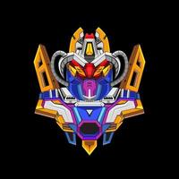 gundam robot maskot logotyp vektor logotyp vektor