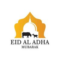 eid al adha logo, islamischer logovektor vektor