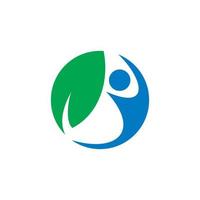 Logo für gesunde Pflege, medizinisches Logo der Natur vektor
