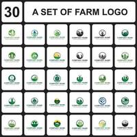 gård logotyp, jordbruk logotyp vektor
