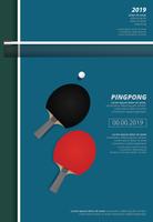 Pingpong affischmall Vektor illustration