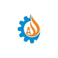 Logo der Energieindustrie, Logo der Maschinenbauindustrie vektor