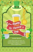 St Patrick Tageskobold-Shamrock-Partyplakat vektor