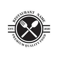 Restaurantvektor, Lebensmittellogovektor vektor