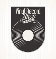 Vinyl rekordbutik retro grunge banner vektor